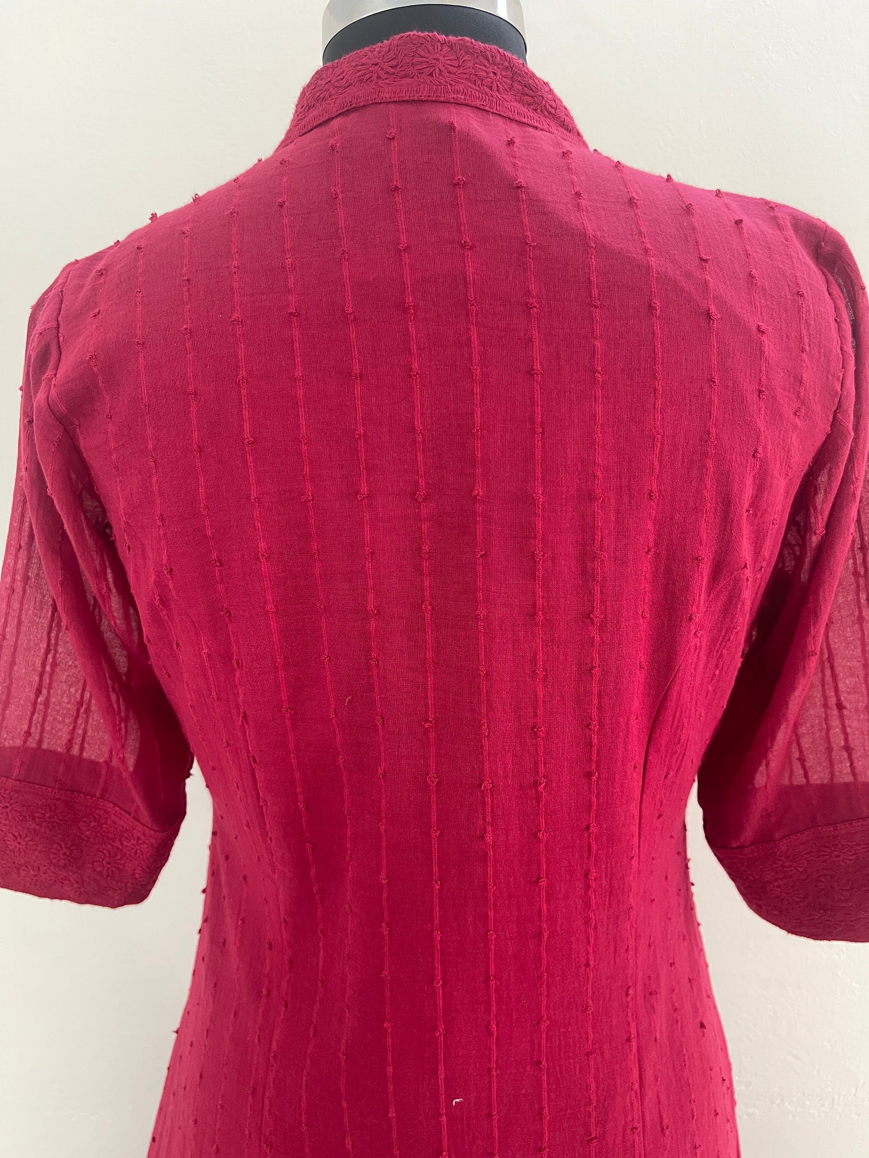 Red Hakoba Anarkali